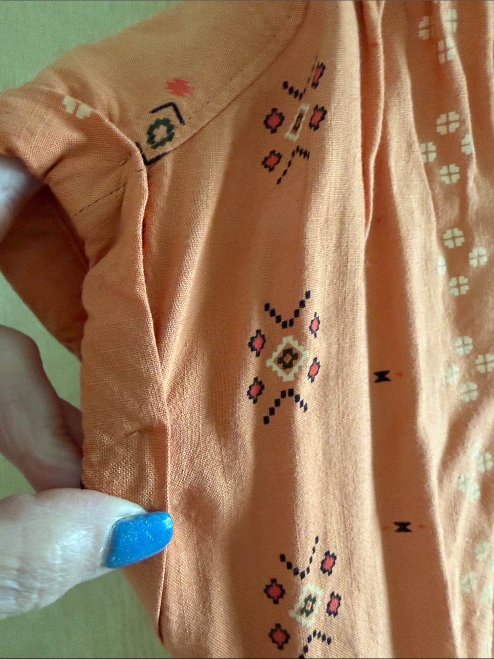 Sonoma Coral Printed Tie-Waist Midi Dress - Picture 5 of 6
